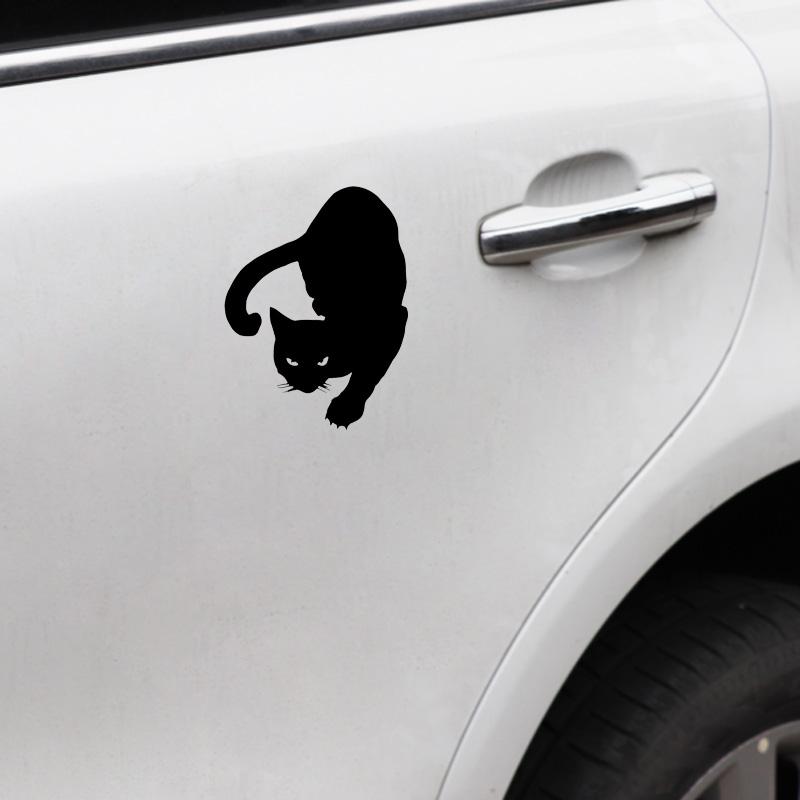 Автомобильные наклейки Персонализированные наклейки Наклейки с черным котом Водонепроницаемые и солнцезащитные чехлы Царапины ПВХ