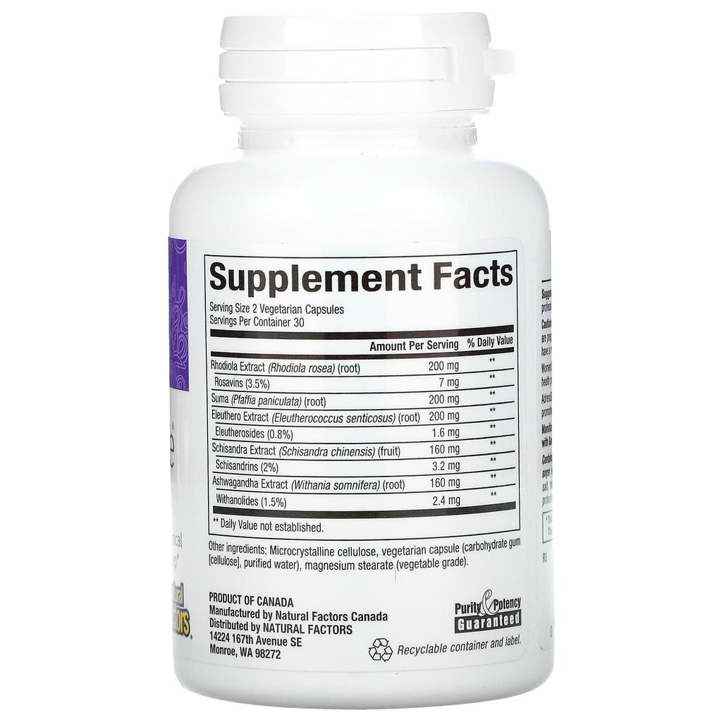 Natural Factors, WomenSense, AdrenaSense, Adrenal Formula, 60 Veggie Capsules