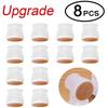 8 Chair Leg Caps Rubber Feet  Cover Non-Slip Chair Pad