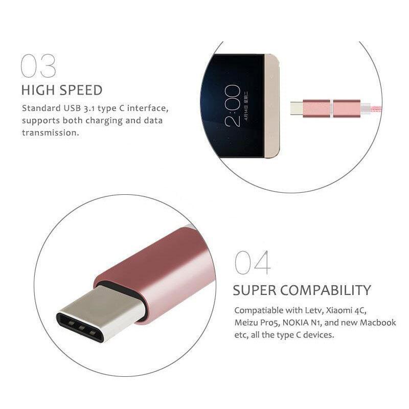 3 шт. USB Type C 3.1 кабель зарядное устройство Usb-C адаптер в Micro Usb конвертер для Oneplus 3 3t One Plus 2/Ne
