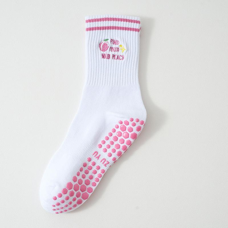 Women's Mid-calf Socks, Professional Anti-slip Dispensing Yoga Socks, Indoor Fitness Training Pilates, Floor Dance Socks