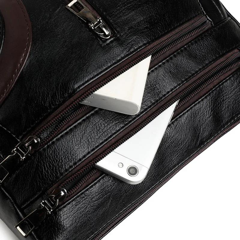 Многослойная женская сумка с текстурой овчины, модная сумка через плечо большой вместимости, женская сумка через плечо среднего возраста, материнские сумки