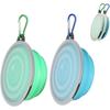 Silicone Collapsible Dog Bowl Large Capacity with Cover and Hook Dog Food Water Basin Space Saving Pet Water Food Dish