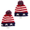 Men's and women's American flag jacquard wool caps, warm in autumn and winter, thickened cute ball caps JDM-A