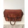 Vintage Genuine Goat Leather Travel Luggage Gym Duffle Bag