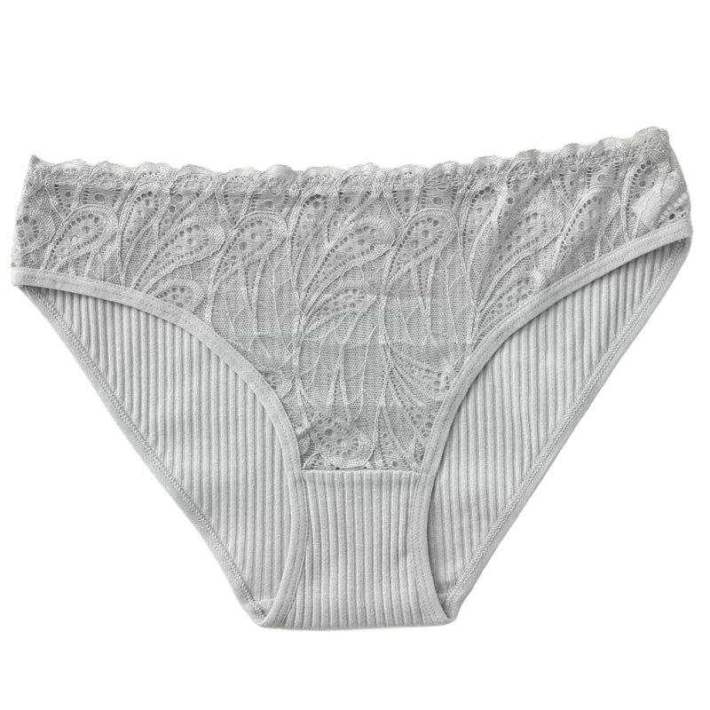 1Pc Red Breathable Triangle Pants Cotton Cotton Crotch Lace Embroidered Pink Low Waist Ladies Underwear Lace White