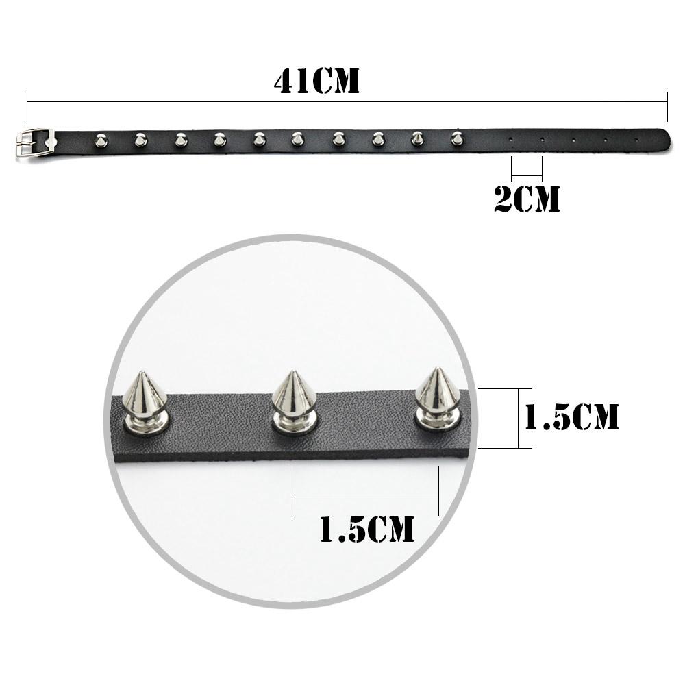 Крутая черная металлическая пряжка цинк цинковый сплав женский ПУ кожа металлическое ожерелье с шипами ключичная цепочка ожерелье ювелирные изделия