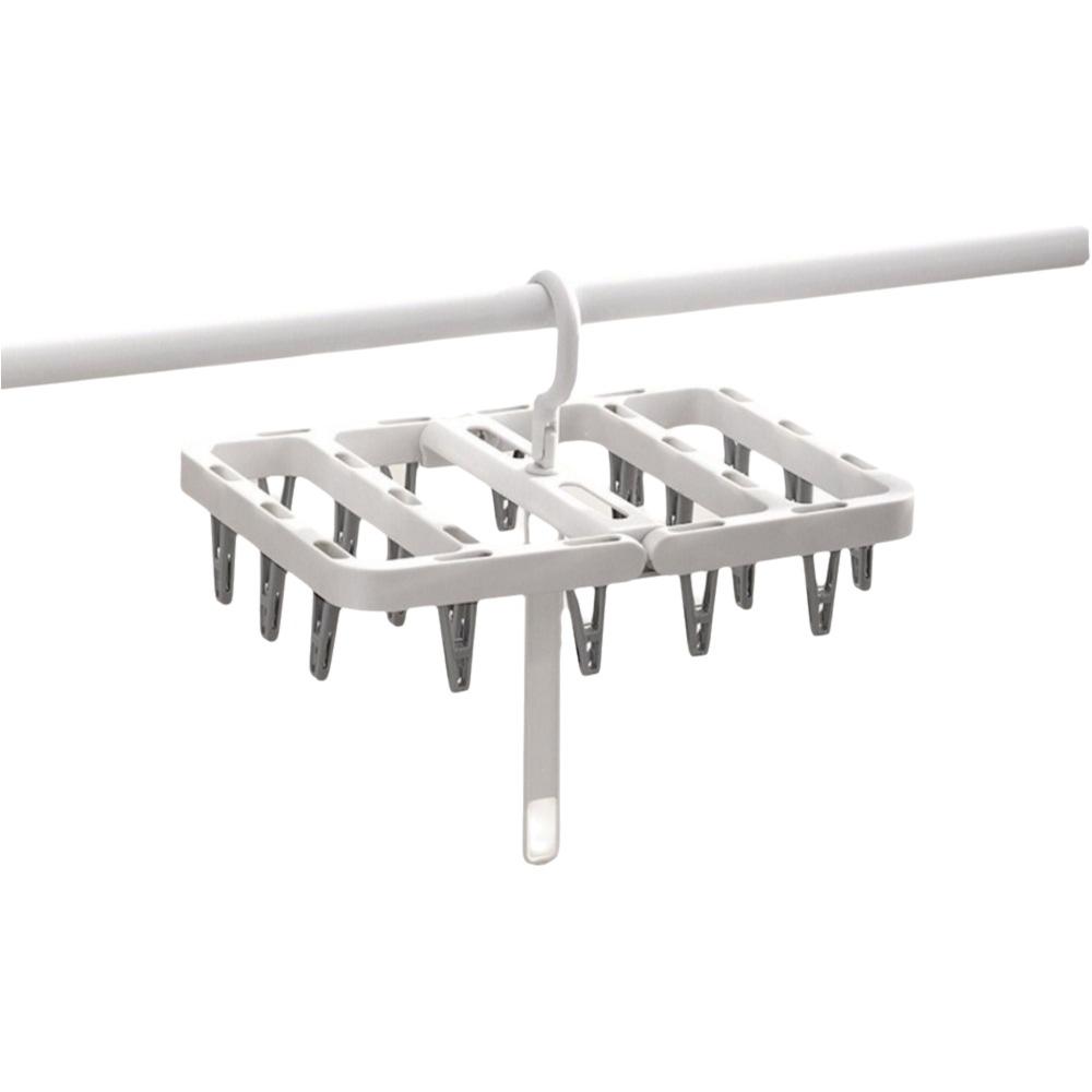 Windproof Collapsible Clothes Drying Rack Plastic Hanging Drying Rack Sock Drying Clip  Travel