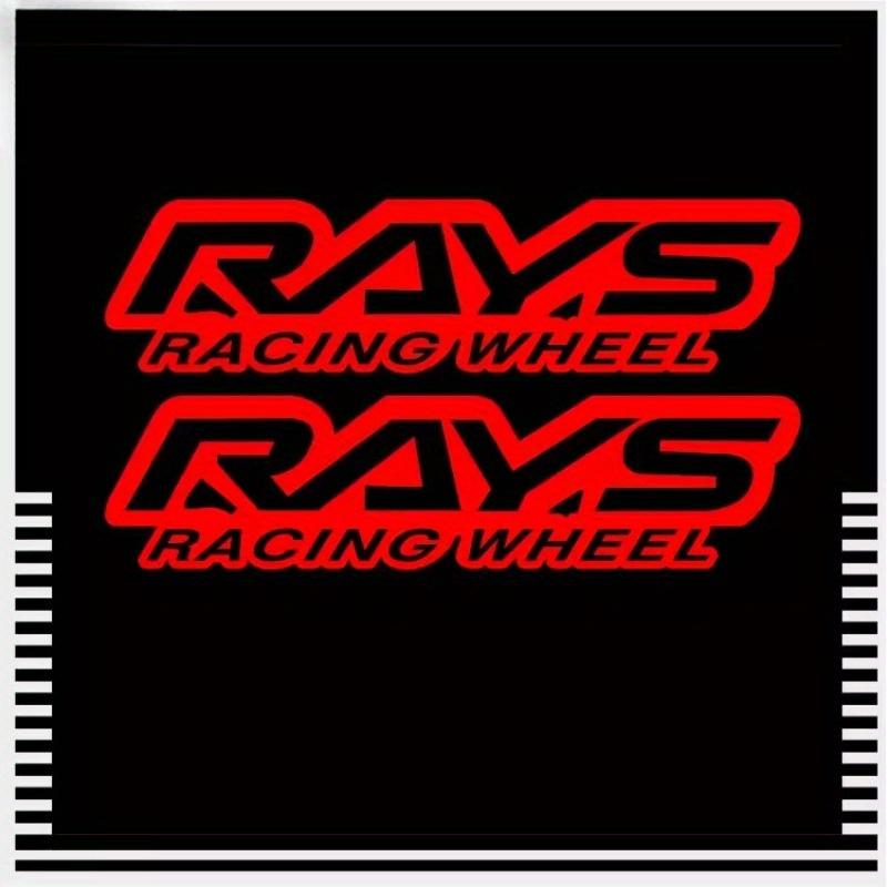 2 шт./НАБОР Наклейки с логотипом дисков RAYS Racing, Виниловые наклейки для автомобиля, ноутбука, чехла телефона, Стильный декор для тюнинга и подарок для энтузиастов