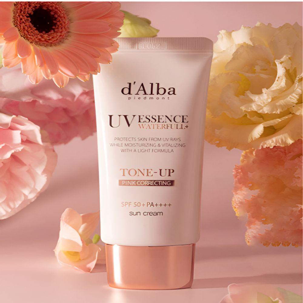 d'Alba Солнцезащитный крем Tone-Up 50 мл x 2 + Веганское гелевое очищающее средство 15 мл Набор Glow Sun