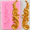 Flower Silicone Mould Baroque Scroll Relief Border Fondant Moulds Angel Baby Cake Decorating Tools Candy Chocolate Gumpaste Mould