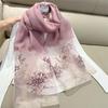 Korean Style Embroidered Silk Scarf - Versatile, Thin, Warm, Fashionable Autumn & Winter Shawl for Women and Mothers