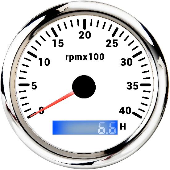 85MM Tachometer with LCD Hour Meter For Marine Boat Car RPM Gauge 8000rpm 6000rpm RPM Meter Tach Gauge 7 Colors LED Backlight