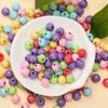 Модное ожерелье, браслет, серьги из бисера, аксессуары для самостоятельного изготовления ювелирных изделий, сферические акриловые бусины со звездами, 50 шт., 7,5 мм
