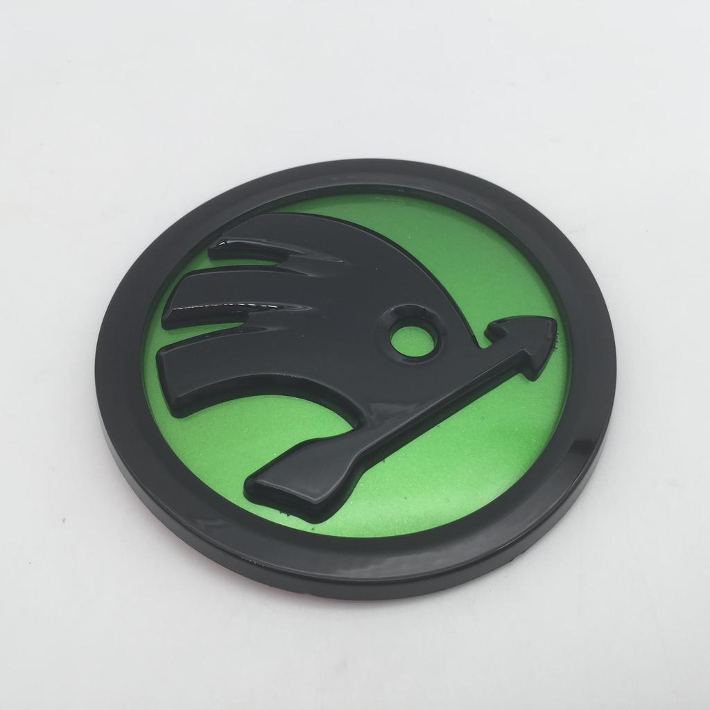 ADZ1 1pcs for SKODA S 90mm 80mm Car Front Grille Head Hood Emblem Rear Tail Bumper Trunk Sticker Badge Styling Accessories