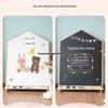 Двусторонняя магнитная мольберт-доска из массива дерева: Стирающаяся доска для рисования и письма без пыли для детей.