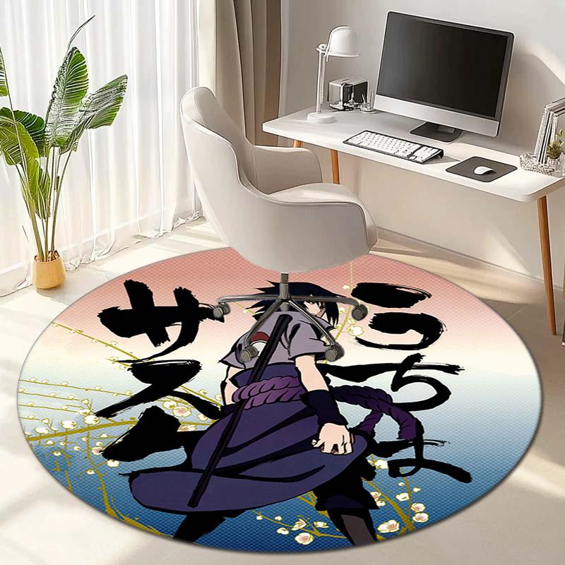 Famous cartoon NARUTO protagonist Uzumaki Naruto round carpet soft home decoration anti-slip door mat outdoor picnic mat carpet M1