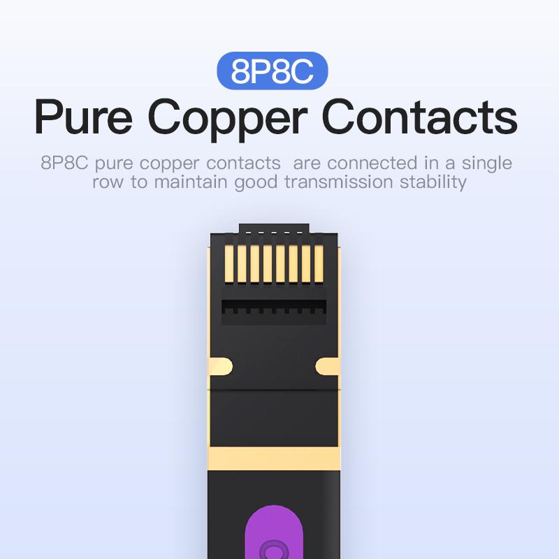 Vention Ethernet-кабель RJ45, плоский сетевой кабель Cat7 UTP для беспроводного маршрутизатора ПК, 1 м, 2 м, 3 м, 5 м, 8 м, 10 м, 15 м