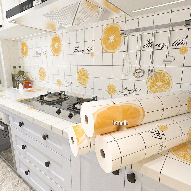 Водонепроницаемые Маслостойкие Самоклеящиеся Кухонные Обои для Плит и Вытяжек