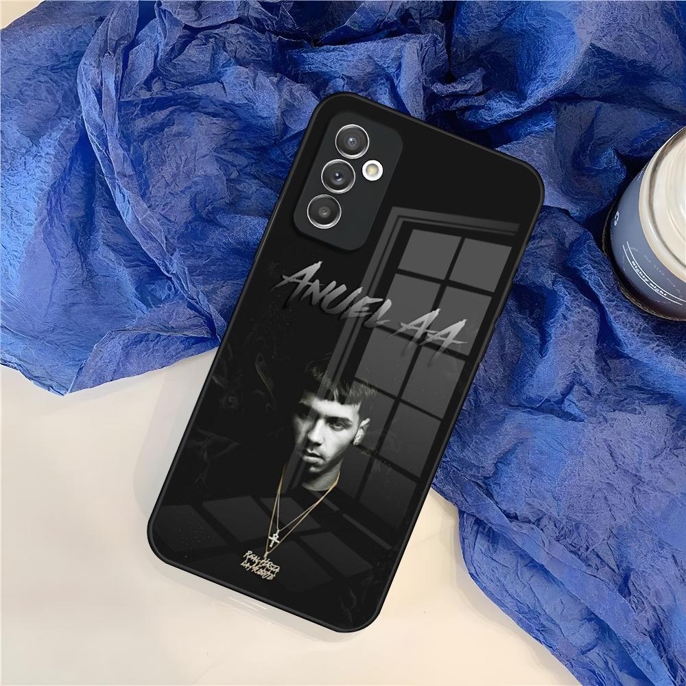 Rapper Anuel AA Real Hasta La Muerte Phone Case for Samsung S25 S24 S30 S21 S23 S20 S22 Fe S10 E S9 Note 20 Pro Ultra Plus glass