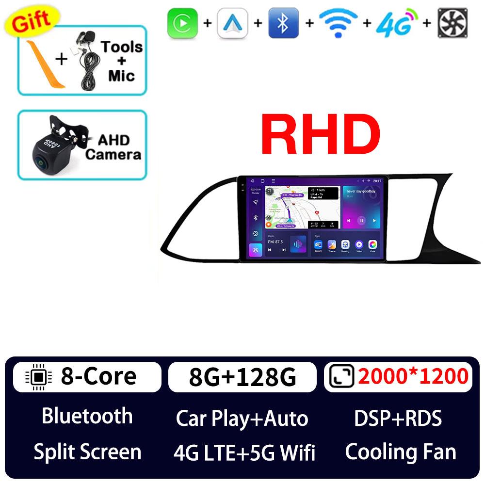 Для Seat Leon 3 2012 2013 2014 - 2020 RHD Android 16 Автомагнитола GPS Мультимедийный плеер Навигация Carplay Беспроводной Авто DSP Головное устройство RDS
