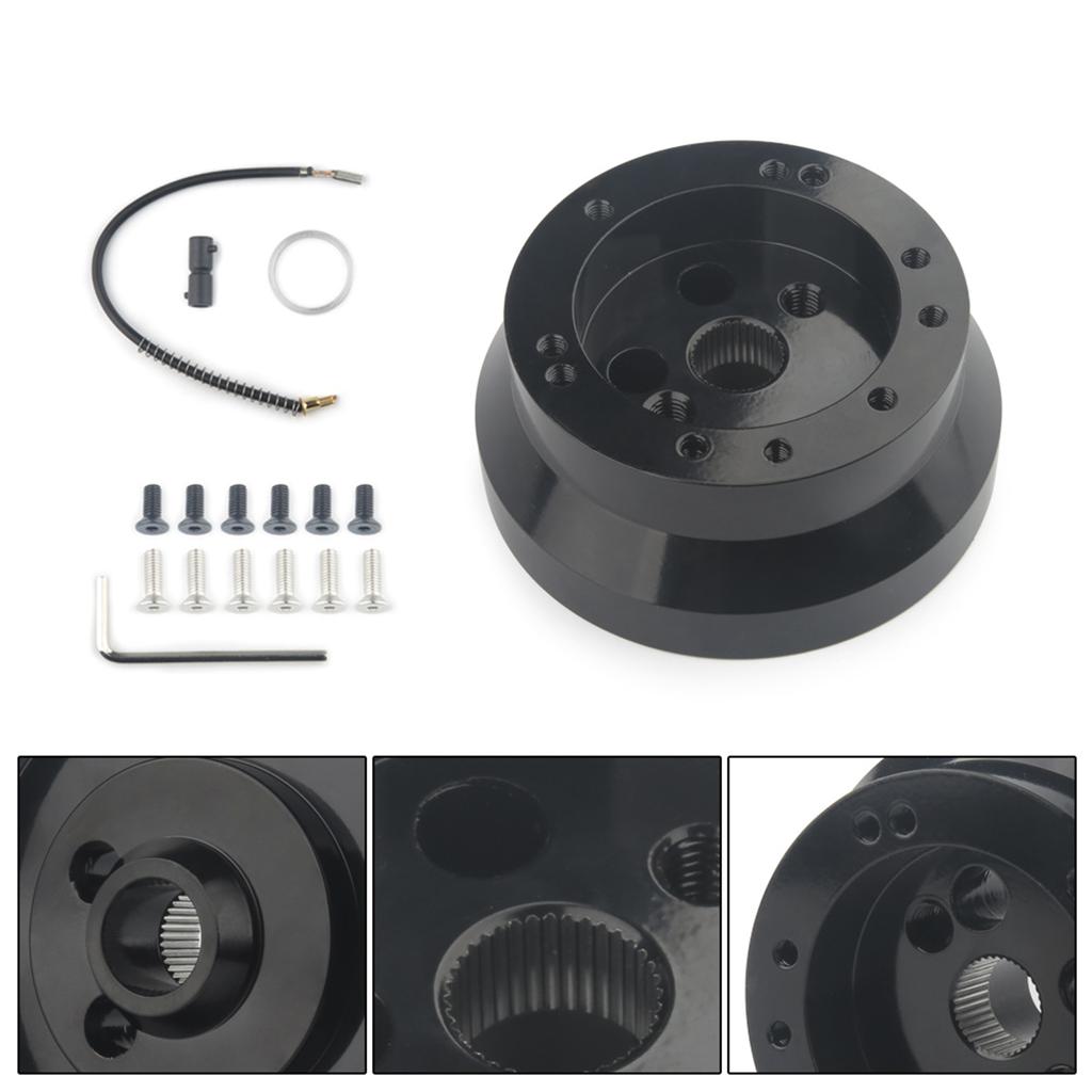 5 & 6 Hole Steering Wheel Polished Short Hub Adapter for Ididit Chevy Quick Release Billet Steering Wheel Hub Adapter