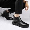 Новые зимние ботинки, новые роскошные брендовые мужские мотоциклетные ботинки, высокие универсальные кожаные ботинки, мужские деловые ботильоны с боковой молнией