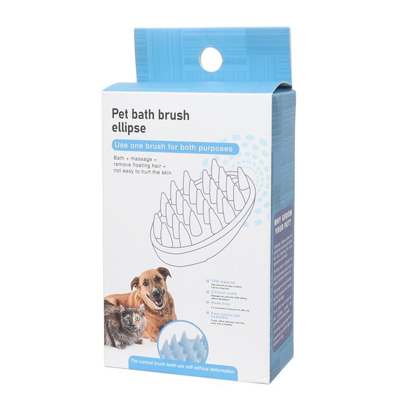 Универсальная силиконовая щетка для купания кошек и собак