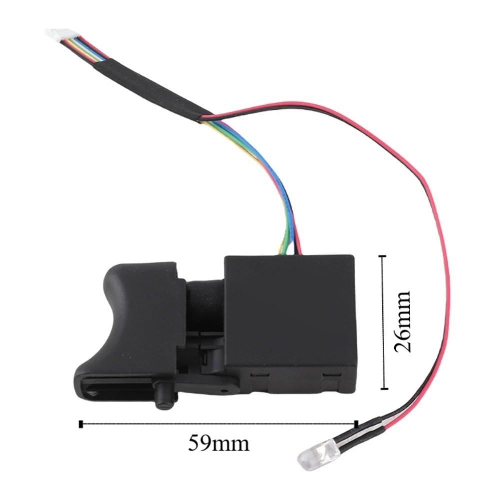 Adjustable Speed Electric Drill Trigger Switch Push Button CW/CCW Trigger Switch Black 8 Pin Speed Control Switch