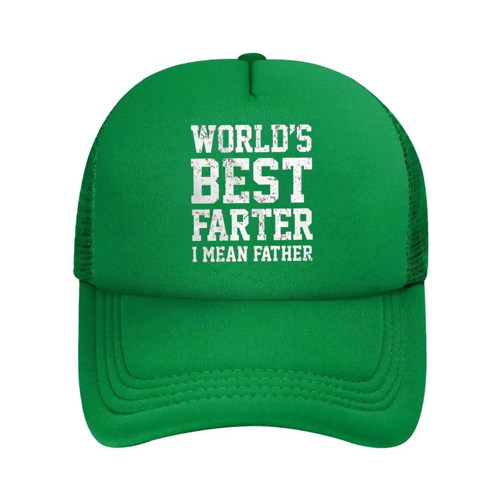 Worlds Best Farter I Mean Father Text Mesh Baseball Cap Casual Hat Outdoor  For Womens Unisex FeUnisex
