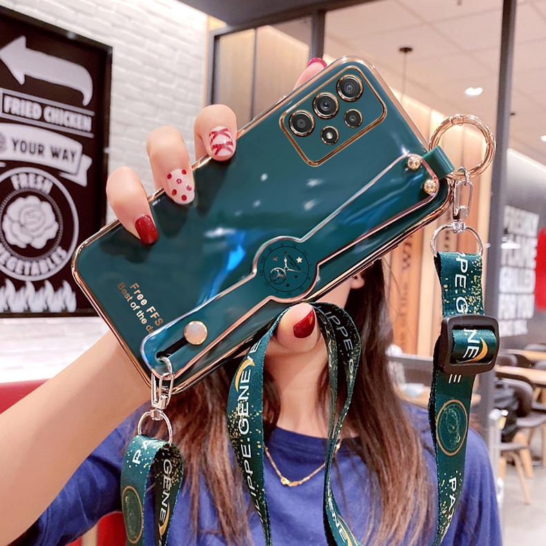 Роскошный чехол-держатель с покрытием для телефона Samsung A04 M13 A72 A52 A32 4g 5g A12 A13 A42 A51 A71 A31 M31 M51 A21s A03s, силиконовый защитный чехол