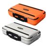 ENN LLC Lure Case Set of Waterproof Tackle Boxes for Fishing Gear Storage 2, Double-Sided (Gray/Orange Set)