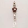 Cute Flower Dummy Nipple Holder Plaid Embroidery Pacifier Clips Charm Baby Pacifier Chain  Toddler