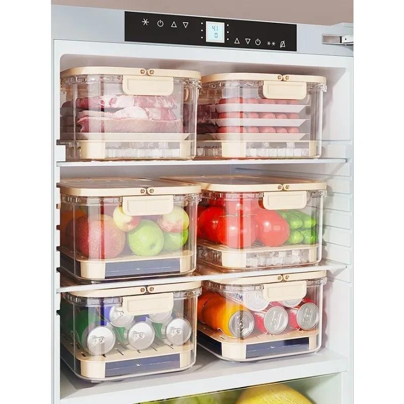 Portable Large Capacity Multifunctional Sealed Refrigerated Lunch Box Handheld Fresh-keeping Box Food Grade Fruit Sealed Box