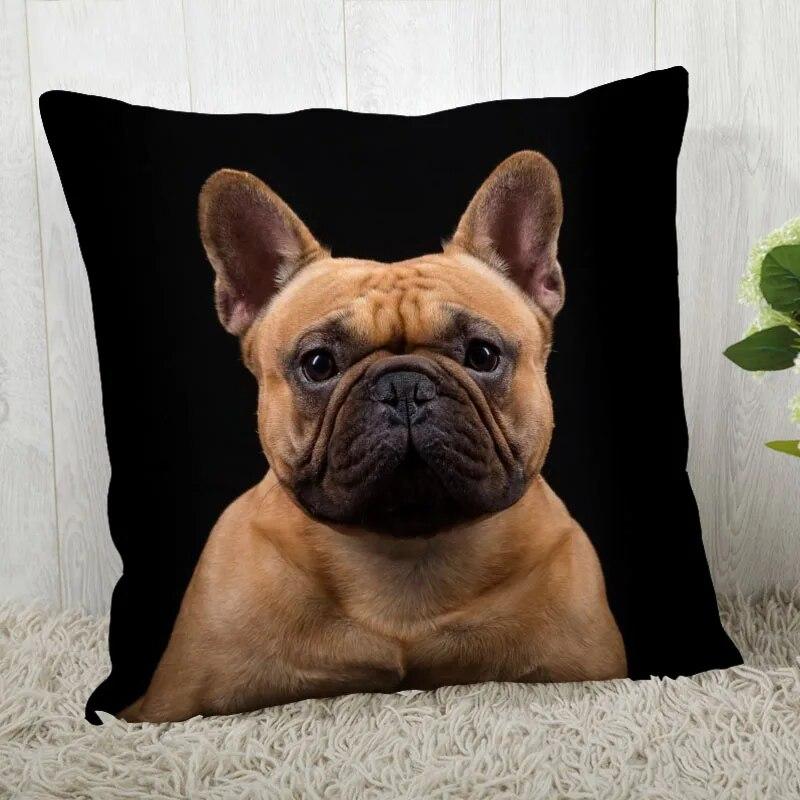 Наволочка с изображением бульдога в современном доме, украшение для гостиной