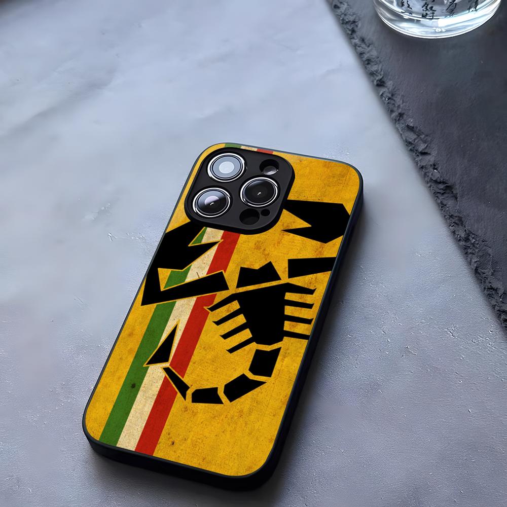 A-ABARTHEs Italy Car Phone Case Tempered Glass For IPhone 17 13 14 16 12 15 11 Pro Max Plus Mini X XR SE2020 Coque