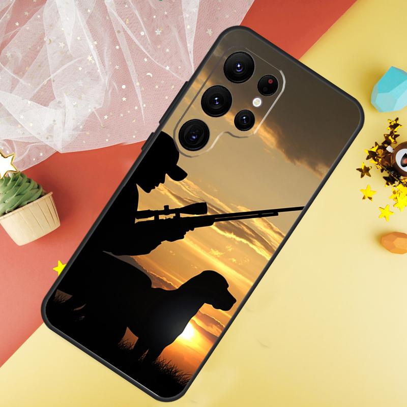 Bird Duck Hunting Sunset Phone Case For Samsung Galaxy S25 S26 Ultra S21 S20 S22 S23 Ultra S10 Plus S24 FE Cover Coque