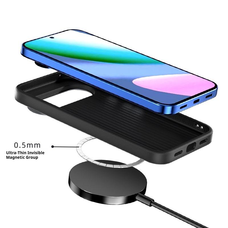 Чехол для телефона Google Pixel 11 Pro XL с рисунком под карбон для Google 10 Pro XL10a 9 9a, с магнитной зарядкой, с металлической рамкой для объектива