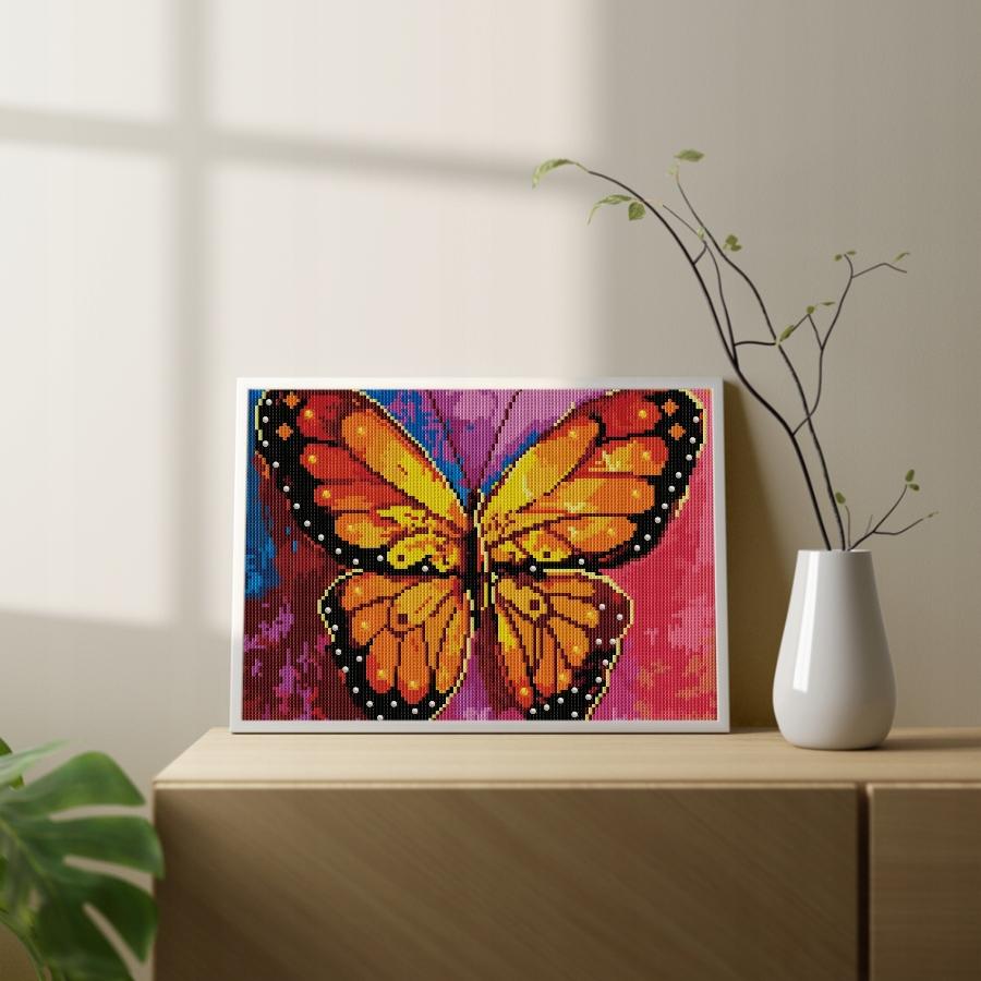 Diamond Embroidery With Frame 30X40 Mosaic Large Butterfly Diamond Painting 5D Ohart!