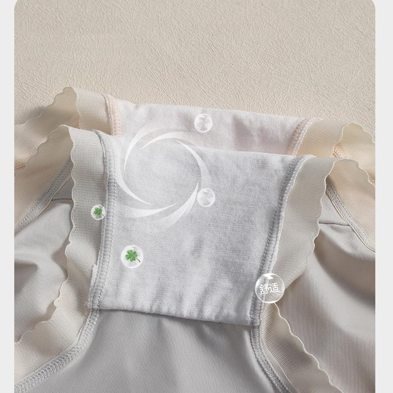 5Pcs Women's Seamless Nylon Panties Low Rise Sexy Underwear Solid Ice Silk Lingerie