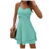 Женское освежающее платье без рукавов, повседневное однотонное свободное платье с открытой спиной и молнией