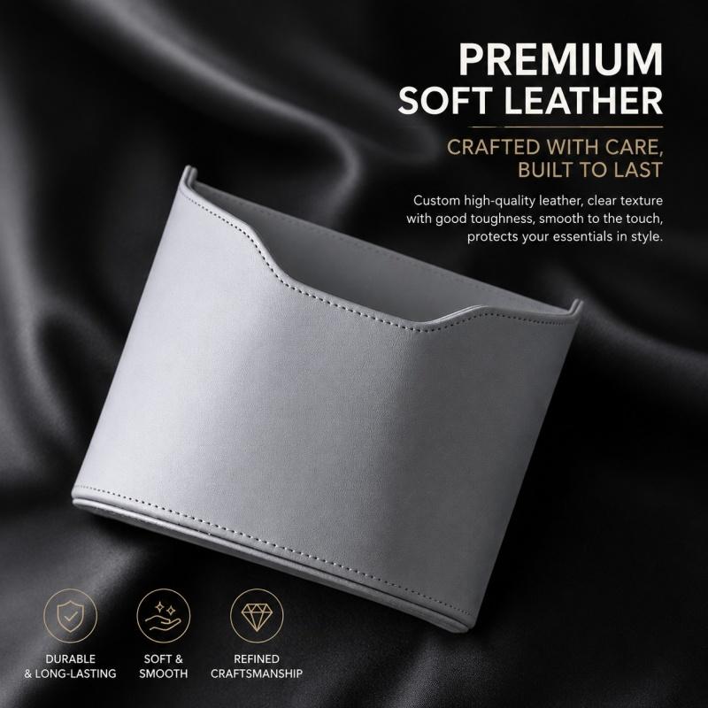1pc Detachable Waterproof Car Trash Can - Mini Leakproof Garbage Bin & Organizer for Easy Cleaning & Tidy Interiors