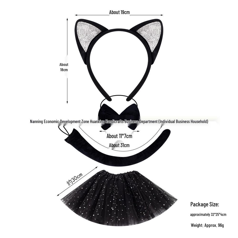 Child's Halloween Plush Cat Ear Headband