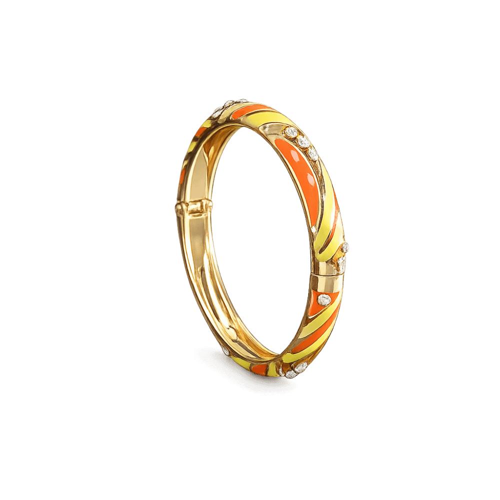 Colorful Enamel Cloisonne Bracelet Dainty Rhinestone Inlay Oil Dipping Cuff  Women