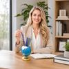 Pen Holder with Rotating World - Creative Desk , Stylish Home Decor, Perfect for Pens and Supplies