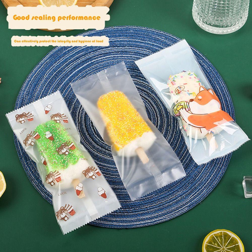 Пакет для домашней упаковки 100 шт. Защитный чехол Милые пакеты для мороженого Лед Эскимо