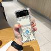 Luxury Bling Rhinestone Flower Phone Case For Samsung Galaxy Z Flip 4 3 5g Hard Pc Diamond Cover