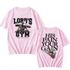 Его боль - твоя выгода Печатная футболка Lords Gym Сильные мужчины Графические футболки Уличная одежда Хип-хоп Хлопок Летняя футболка Повседневная мужская