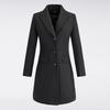 Troloman Women's Mid-Length Padded Wool Blend Overcoat