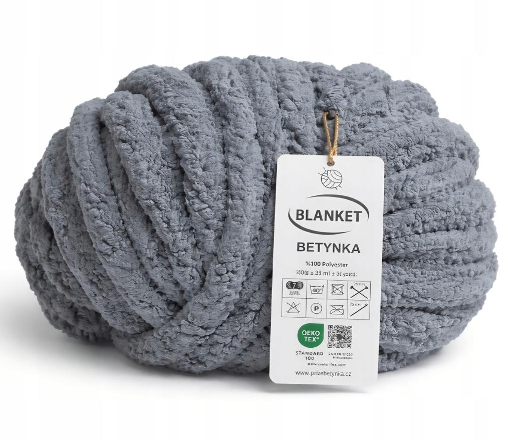 Thick blanket yarn 300g for Chenille blanket for fingering, gray 320
